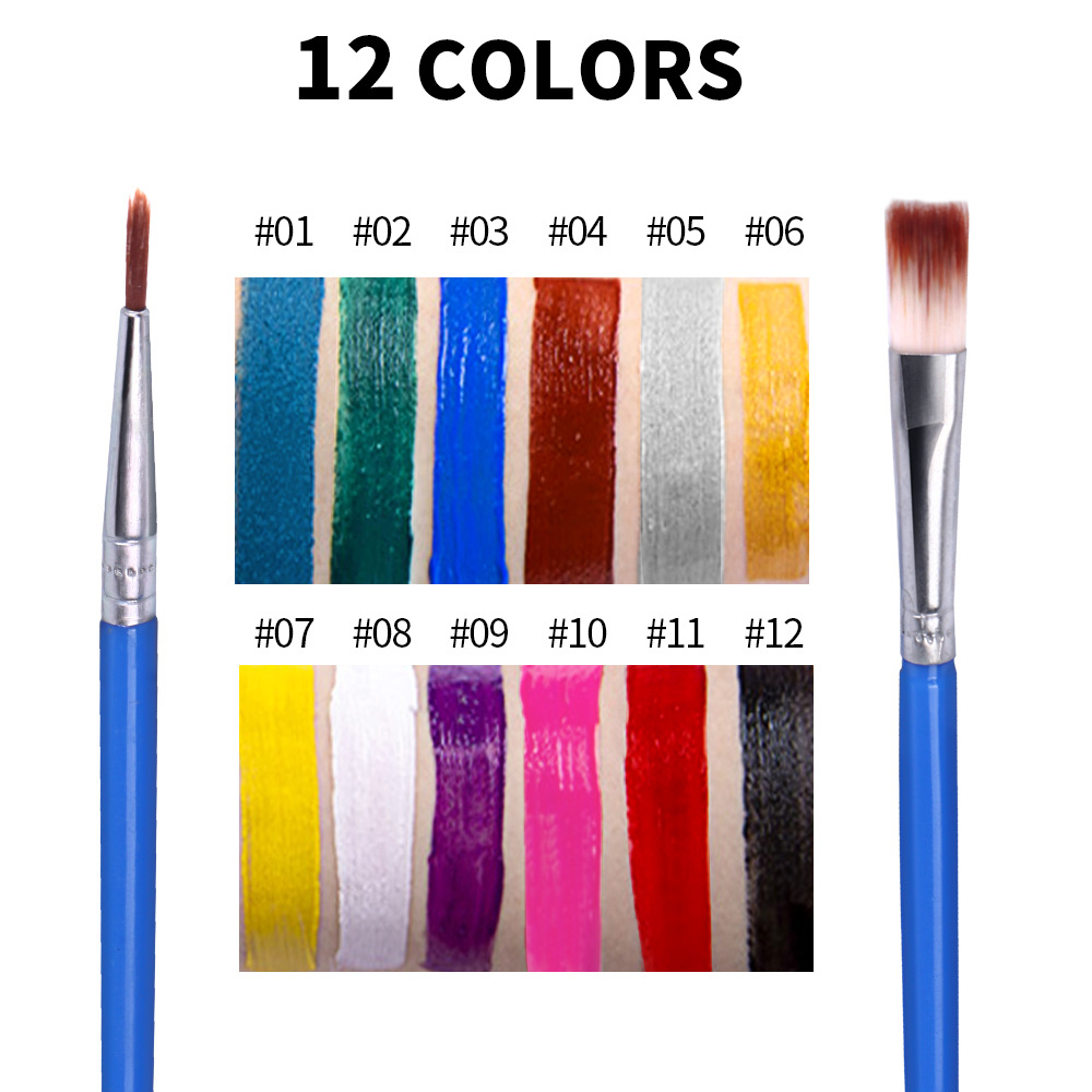 สีเพ้นท์ใบหน้า เพ้นท์ตัว เพ้นท์หน้า สีน้ำมัน Fit Colors Face & Body Paint 12 colors