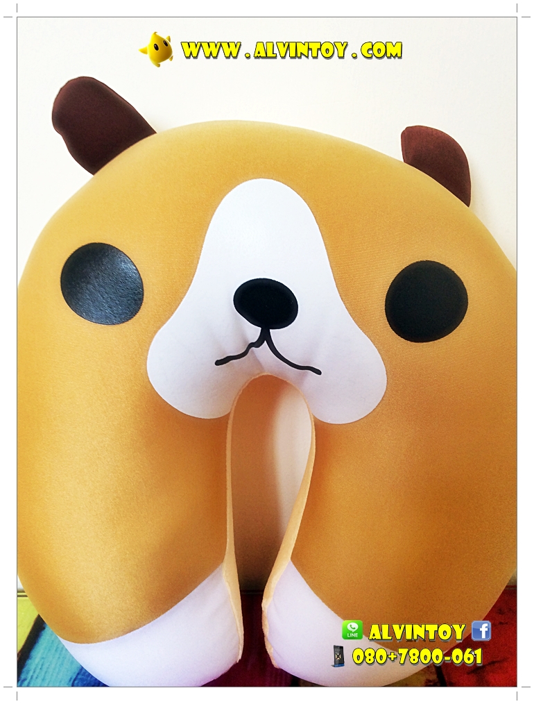 หมอนรองคอตัวยู ลายหมี