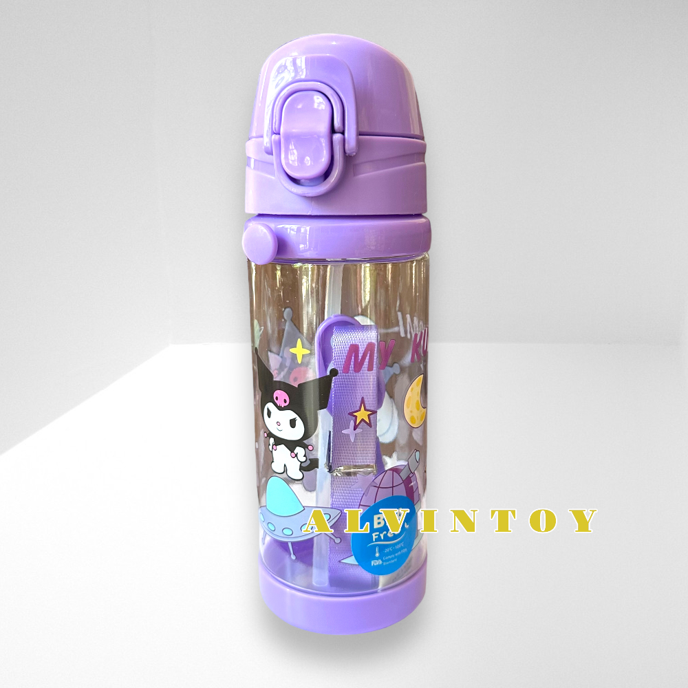 กระติกน้ำเด็ก คุโรมิ มีหลอดดูด 500 ml ขนาด 7x20 cm.