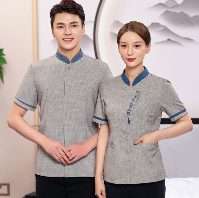 ชุดฟอร์มพนักงานทำความสะอาด เสื้อแม่บ้าน พ่อบ้าน เบลบอย