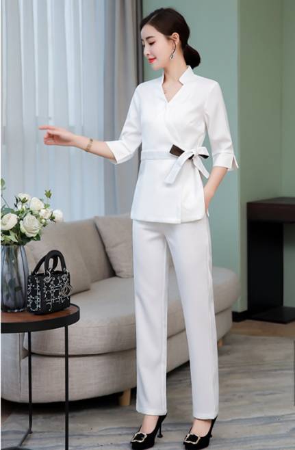 ชุดพนักงานนวดสปา ชุดคลินิกความงาม ชุดพนักงานเสริมสวย