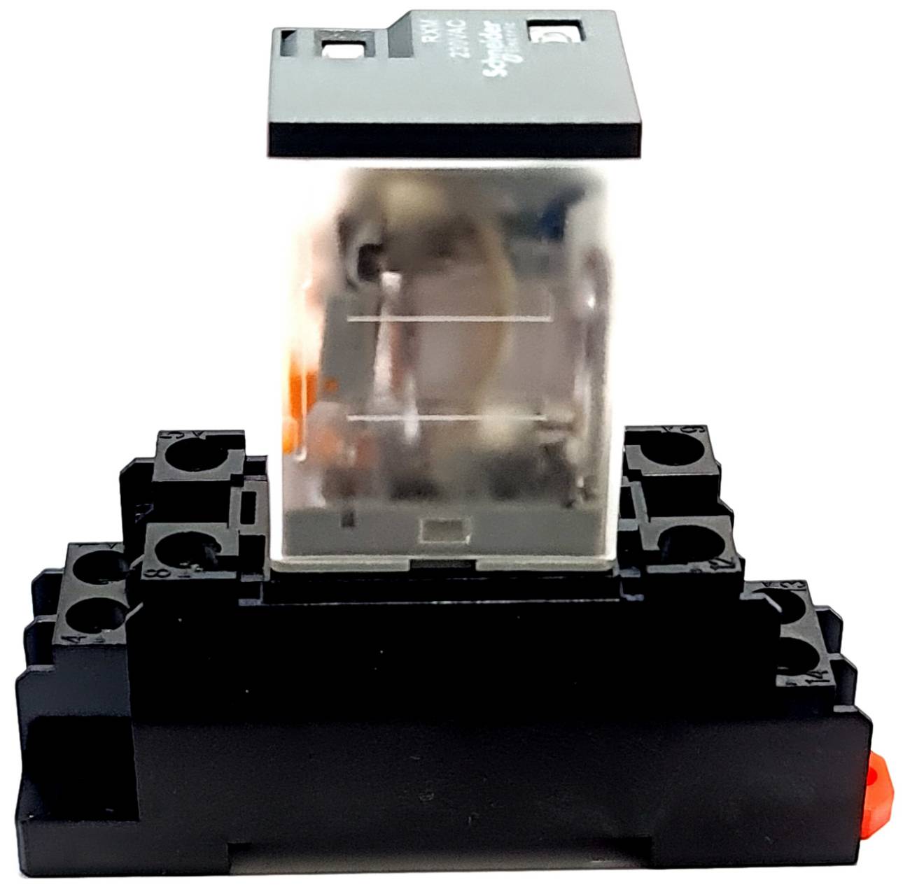 (แพ็ค/10ชุด) รีเลย์พร้อมซ็อกเก็ต ชไนเดอร์ Schneider Electric RXM2LB2P7 RXZE1M2C 230VAC 5A 2คอนแทค 8 ขา มีไฟแสดงสถานะ LED