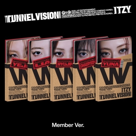 ( Pre-Order ) ITZY 11th Mini Album [TUNNEL VISION] ( Member ver ) Set 5 ver * มี Poster พับในกล่อง * วางจำหน่าย 10 / 11 / 2025