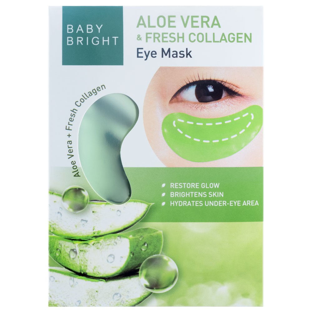 BABY BRIGHT เบบี้ไบร์ท อโลเวร่าแอนด์เฟรชคอลลาเจนอายมาส์ก (2.5 กรัม) Aloe Vera & Fresh Collagen Eye Mask (2.5 G)