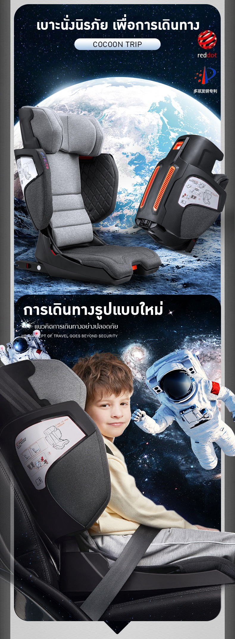 Welldon Booster รุ่น Cocoon Trip (สำหรับ 3 - 12 ปี)