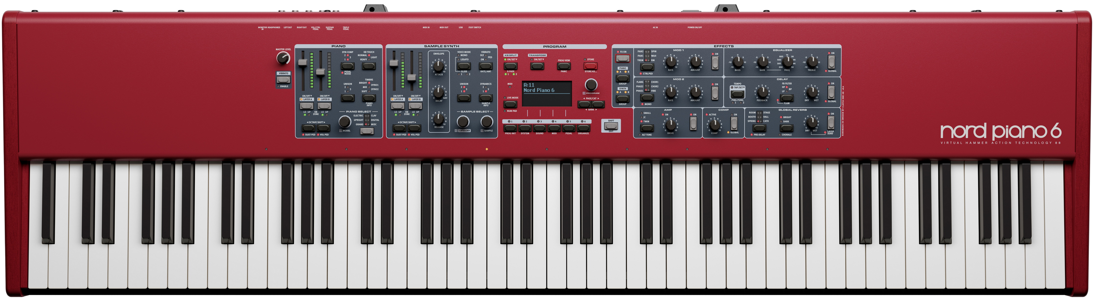 Nord Piano 6 88 *ของแท้รับประกัน 1ปี* เปียโนไฟฟ้า 88-key Stage Piano/Synth, Triple Sensor Keybed, Free!! Triple Pedal