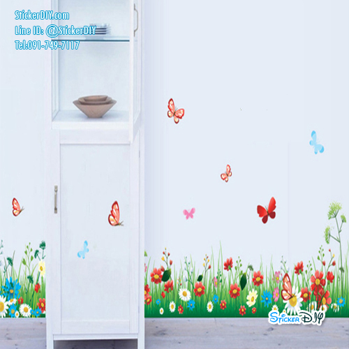 Transparent Wall Sticker สติ๊กเกอร์ติดผนัง แต่งขอบ Fresh taste (กว้าง135cm.xสูง40cm.)