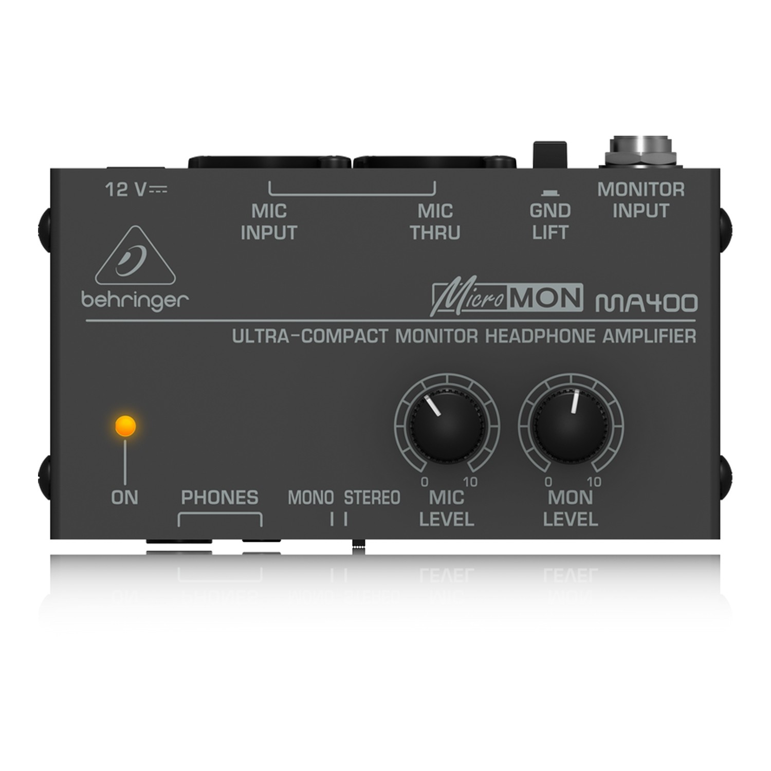 Behringer MICROMON MA400 *ของแท้รับประกันศูนย์* เฮดโฟนแอมป์ขยายหูฟัง 2อิน / 2เอ้าท์, โวลุ่มแยก พร้อมอแดปเตอร์