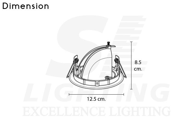 ดาวน์ไลท์งวงช้าง MR16 ขอบขาว