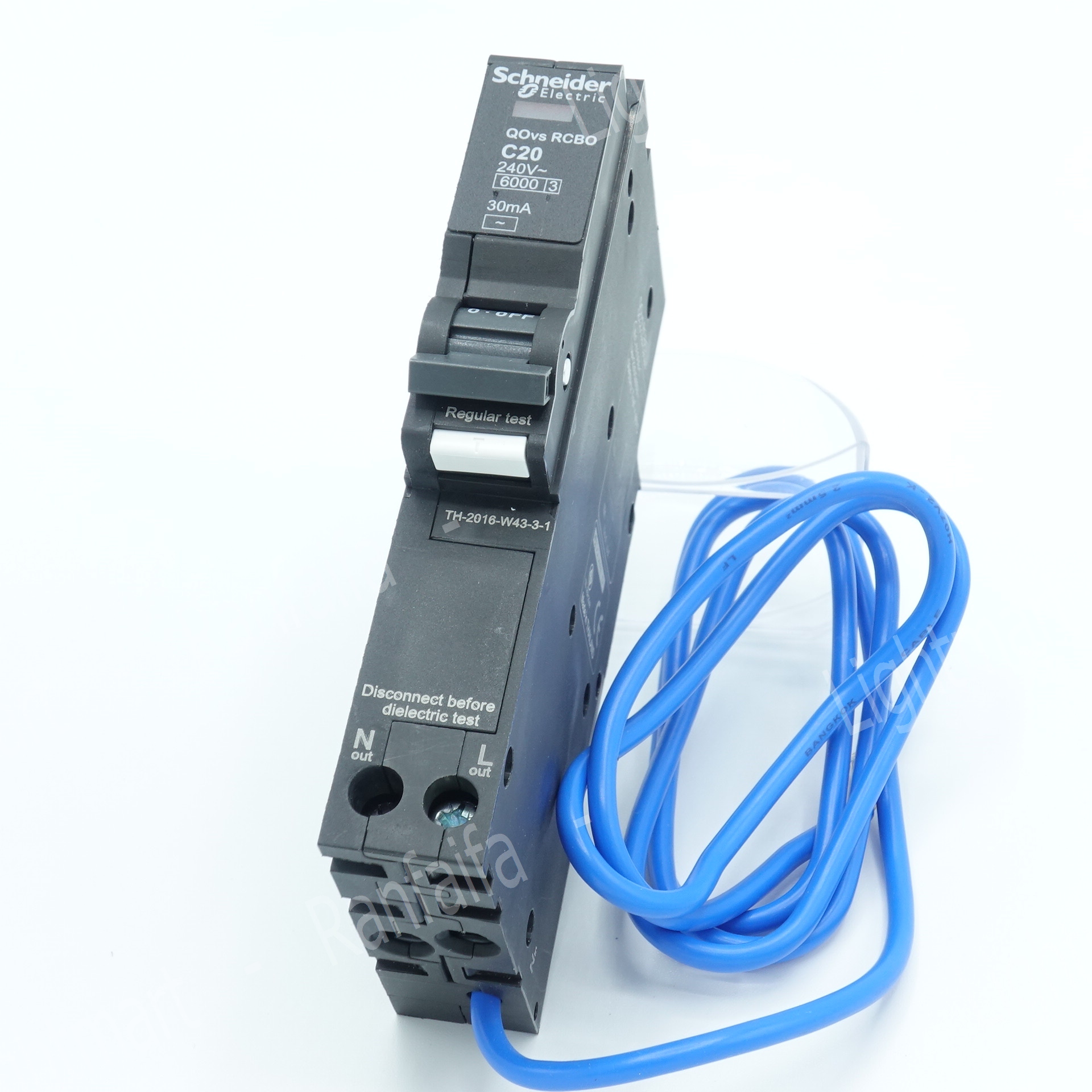 ลูกเบรกเกอร์ย่อย 1P กันไฟดูด (RCBO) 10-40A 30mA "Schneider"