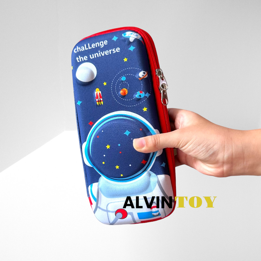 กระเป๋าดินสอไฟเบอร์ซิปรอบ นักบินอวกาศ