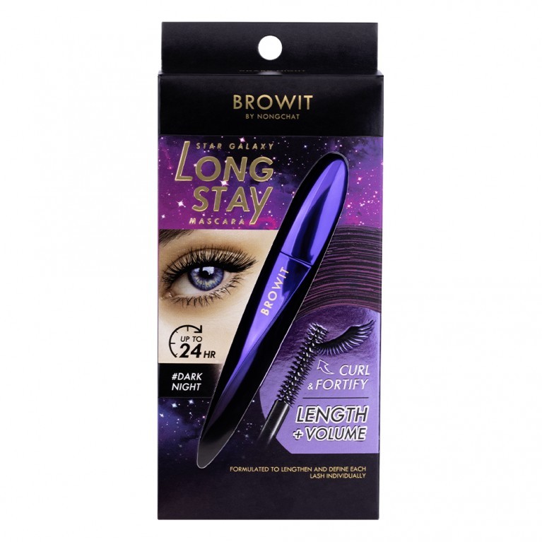 BROWIT บราวอิท สตาร์กาแล็กซี่ลองสเตย์มาสคาร่า #ดาร์กไนท์ (8 กรัม) Star Galaxy Long Stay Mascara #DARK NIGHT (8G)