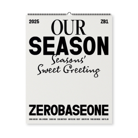 ( Pre-Order ) ZEROBASEONE 2025 SEASON’S GREETINGS ( Wall Calendar ) * จำนวนจำกัด * ** สั่งเกิน 1 ชิ้นบวกค่าส่งเพิ่มชิ้นละ 20 บาท เนื่องจากสินค้าหนัก ** วางจำหน่าย 23 / 12 / 2024