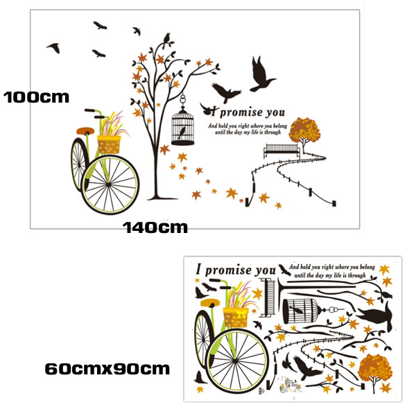 Transparent Wall sticker สติ๊กเกอร์ติดผนัง Promise you (กว้าง140cm.xสูง100cm.)