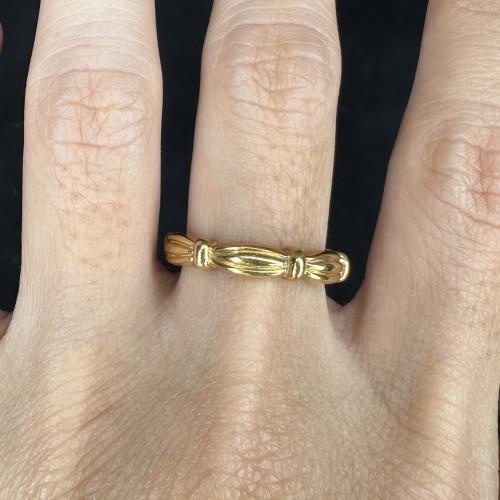 รหัส 63964 แหวน Tiffany & Co. ลายสาน ทอง18K ขนาด 49.5 นน. 4.40 g