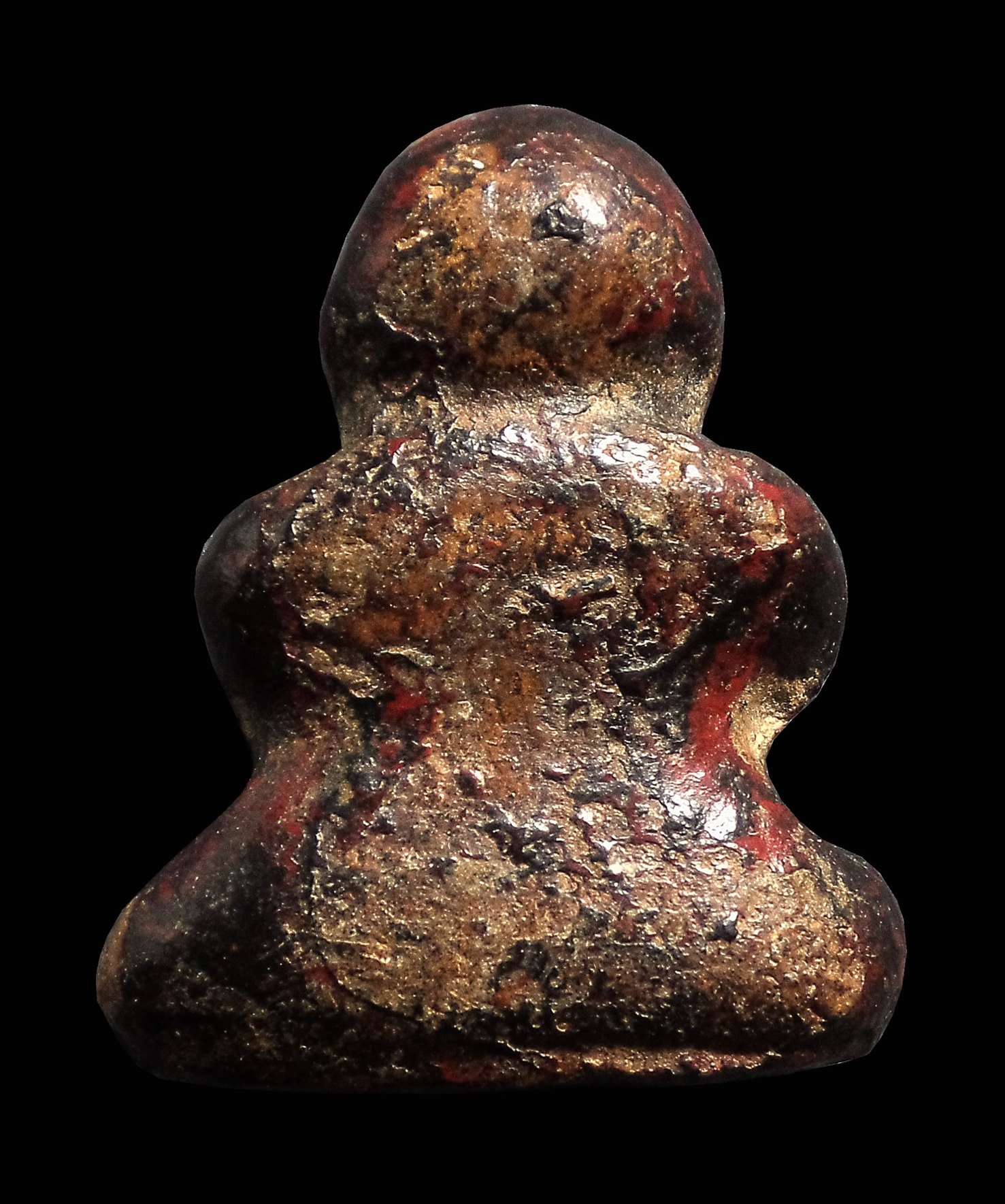 พระปิดตา เนื้อผงคลุกรัก เก่าไม่ทราบที่