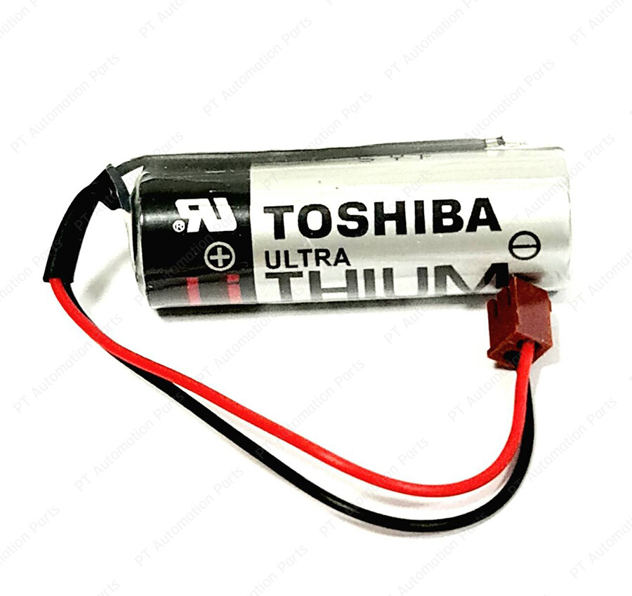 แบตเตอรี่ลิเธียมพร้อมปลั๊กชนิดไม่ชาร์จ CS1W-BAT01 TOSHIBA ER17500V 3.6V Battery Lithium with Plug for PLC OMRON CS1, CS1D, CS1G, CS1H Series (Non-Rechargeable)