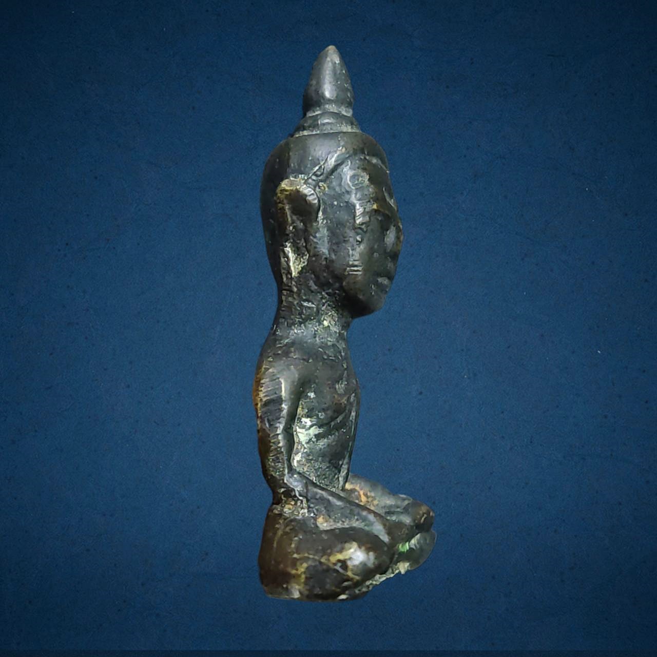 หล่อโลหะ พระยอดธง กรุนาคาม นครศรีธรรมราช เนื้อโลหะผสม