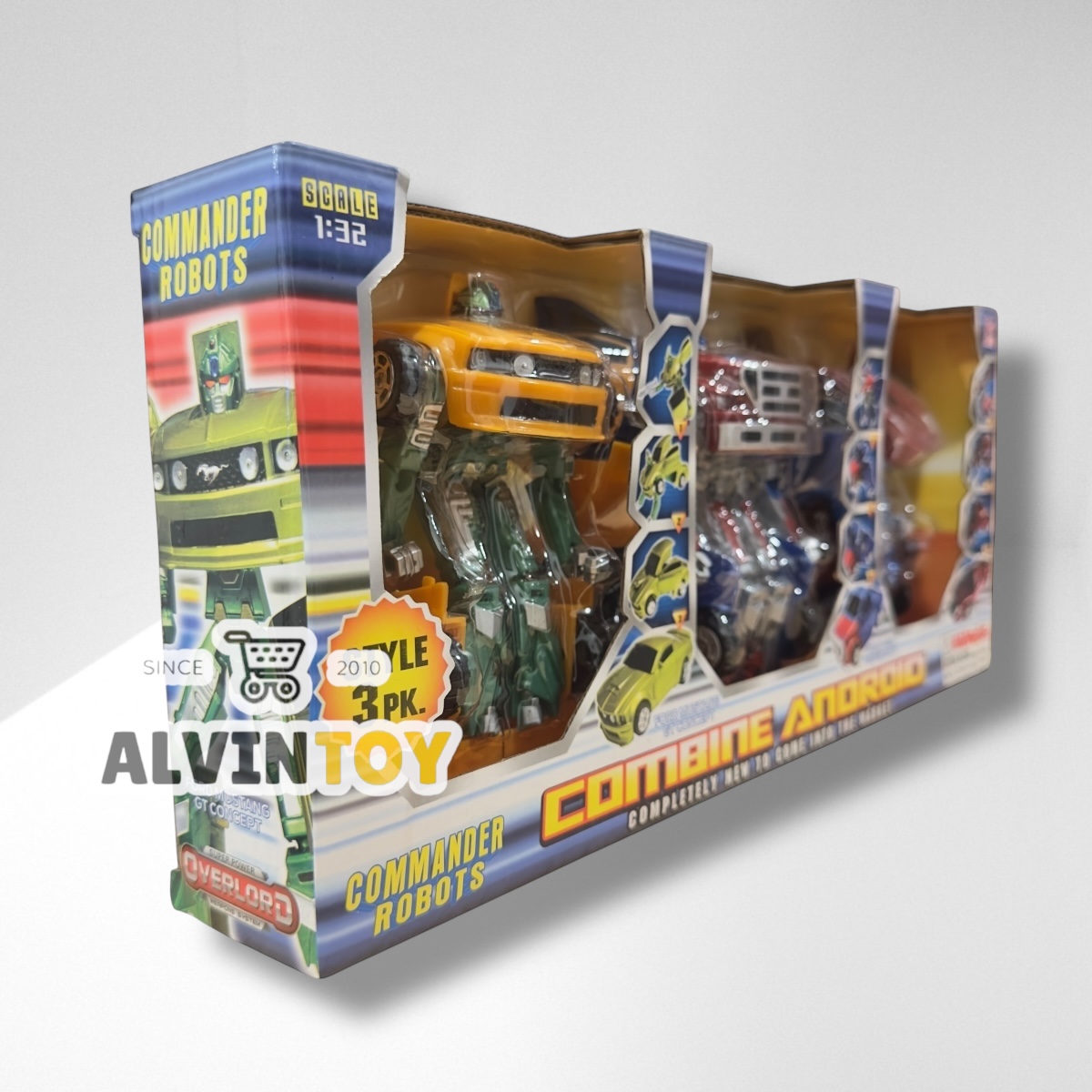 หุ่นยนต์ ประกอบร่าง Combine Anordid แพ็ค 3 ตัว แปลงร่างเป็นรถได้