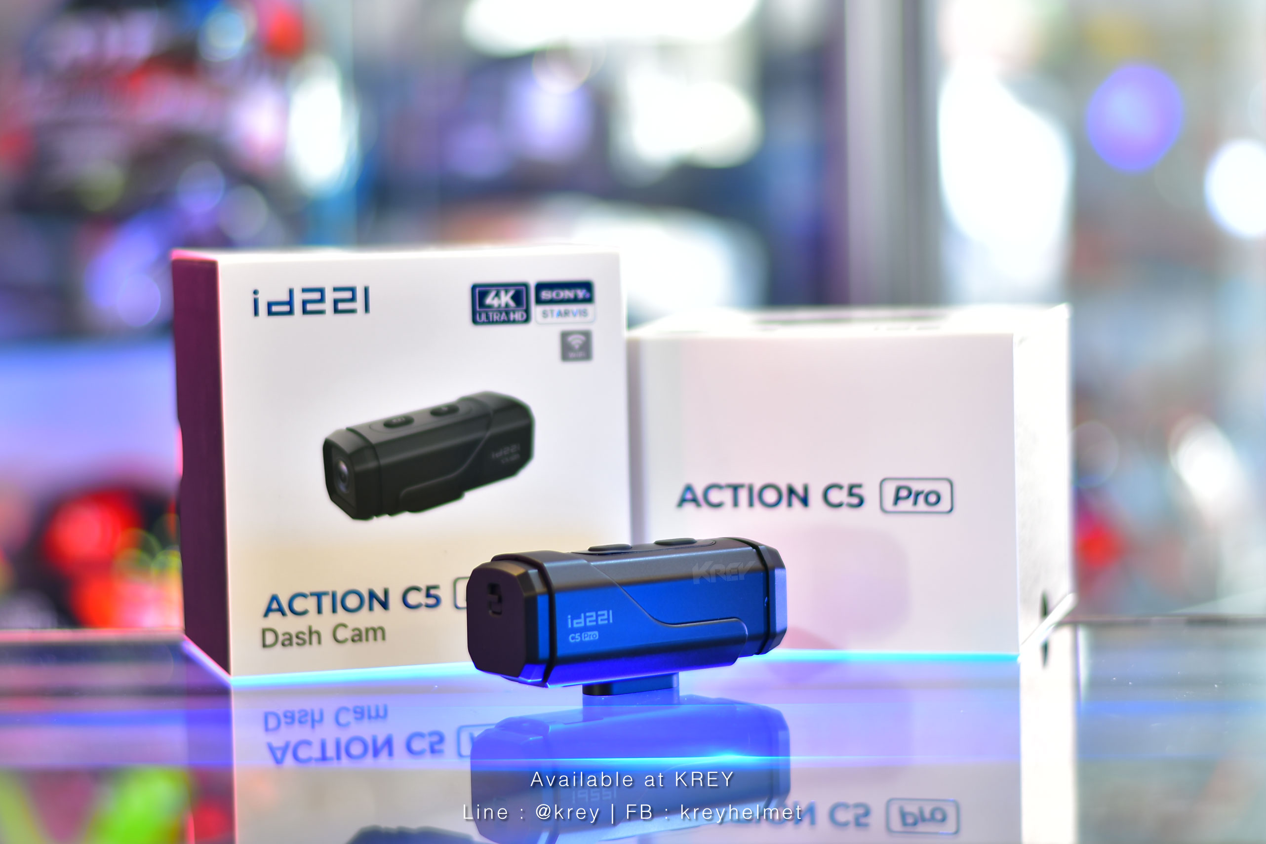 กล้องติดหมวก/รถ id221 รุ่น ACTION C5 Pro