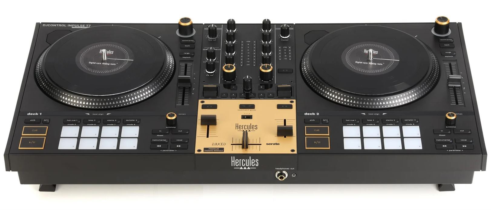 Hercules DJControl Inpulse T7 *ของแท้รับประกัน1ปี* ดีเจคอนโทรลเลอร์ 2-deck Motorized DJ Controller