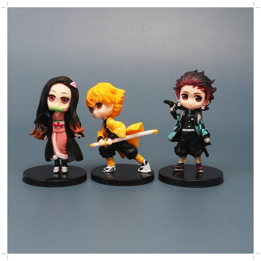 Action Figure Kimetsu no Yaiba โมเดลดาบพิฆาตอสูร เซ็ต 6 ตัว ขนาดความสูง 7 ซม. มีฐาน งานสวย