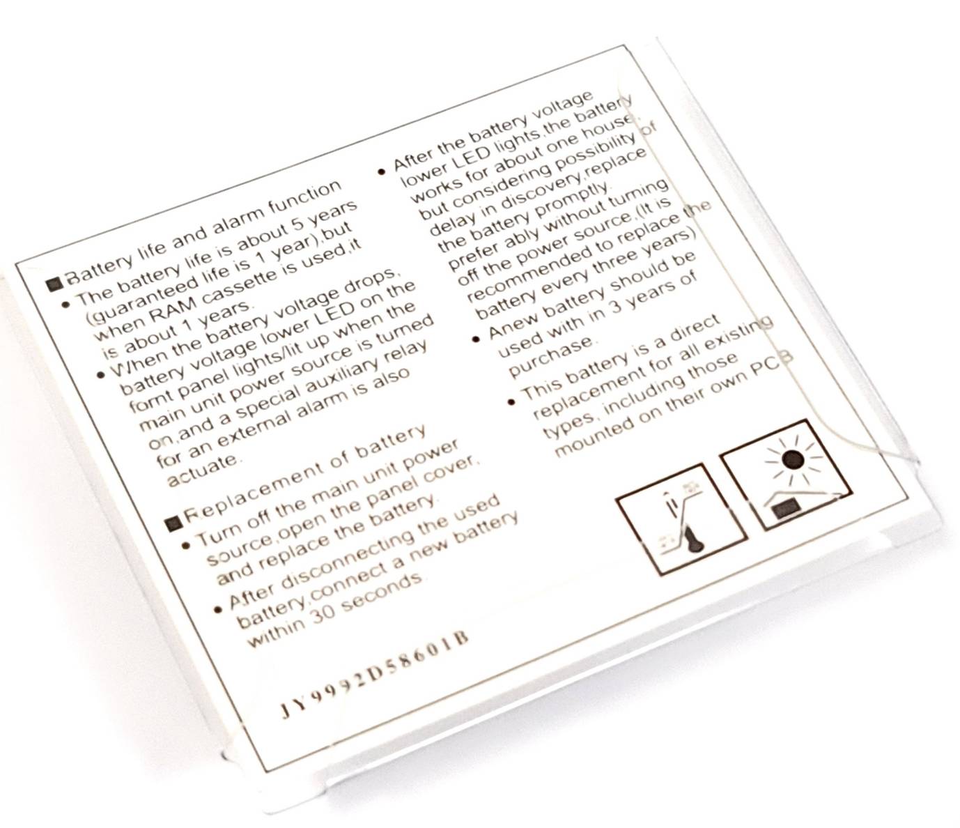 แบตเตอรี่ลิเธียมพร้อมปลั๊กชนิดไม่ชาร์จ CP1W-BAT01 SANYO CR14250SE-R 3V Battery Lithium with Plug for PLC OMRON CP1E Series (Non-Rechargeable)