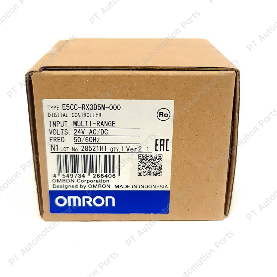 เครื่องควบคุมอุณหภูมิแบบดิจิตอล OMRON E5CC-RX3D5M-000 Digital Temperature Controller 1x Output Relay, 3x Auxiliary Output, 24VAC/DC, Multi-Range, Size 48×48mm, Ver.2.1 E5CC Series