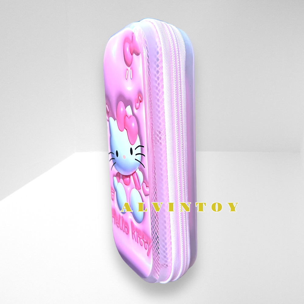 กระเป๋าดินสอไฟเบอร์ซิปรอบ Kitty คิตตี้