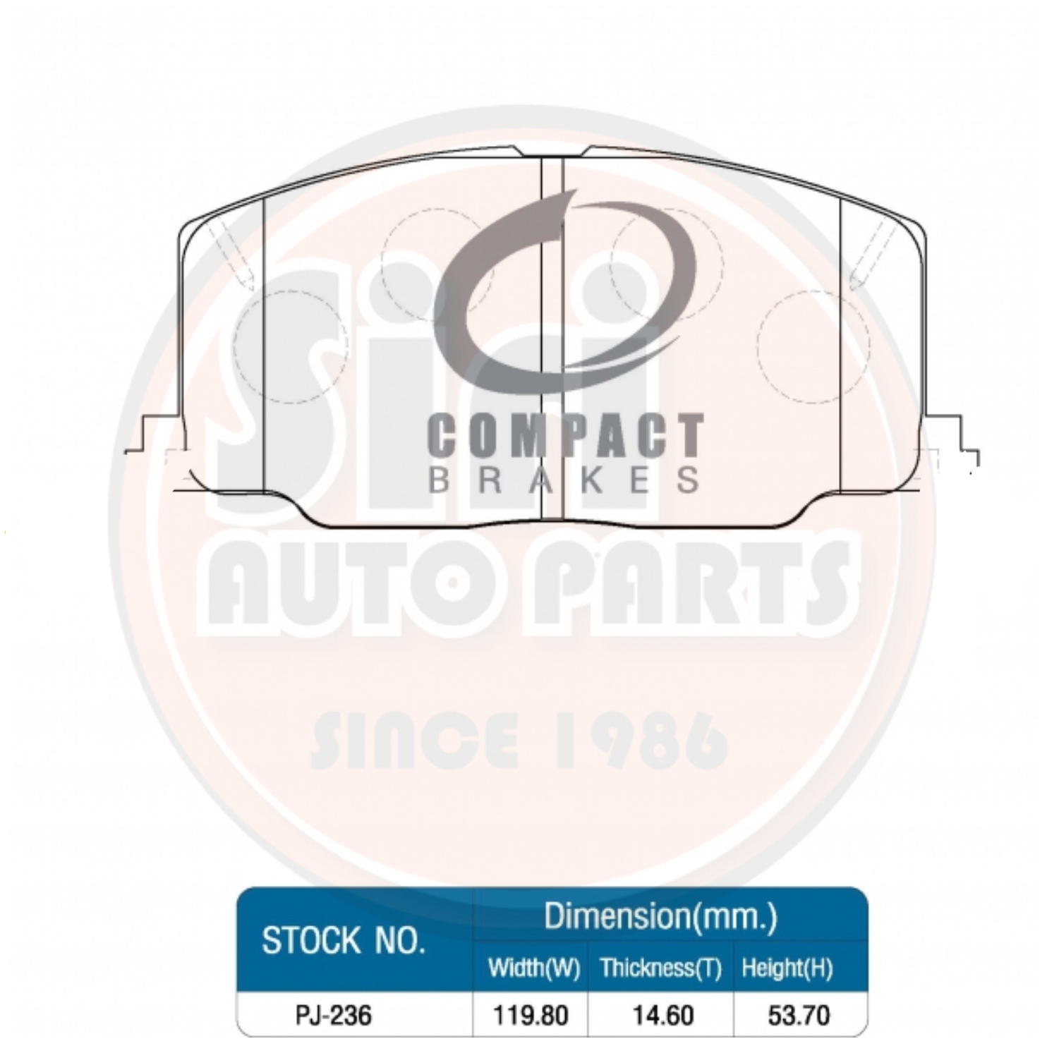 (ประกัน 1 เดือน) ผ้าเบรคหลัง/ดิสเบรคหลัง TOYOTA TWINCAM 1.6 CAMRY SXV10-SXV20 ปี 1993-2002 ,CORONA AT171,ST171,ST180 โตโยต้า (มีสองเบอร์) DCC-236 COMPACT DC SILVER 1ชุด 4 ชิ้น