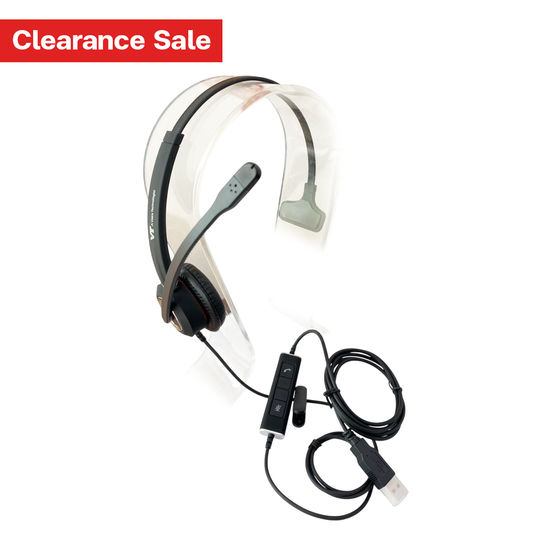 VT6300 MONO ENC USB ชุดหูฟังมีไมค์แบบหูเดี่ยว เชื่อมต่อแบบ USB