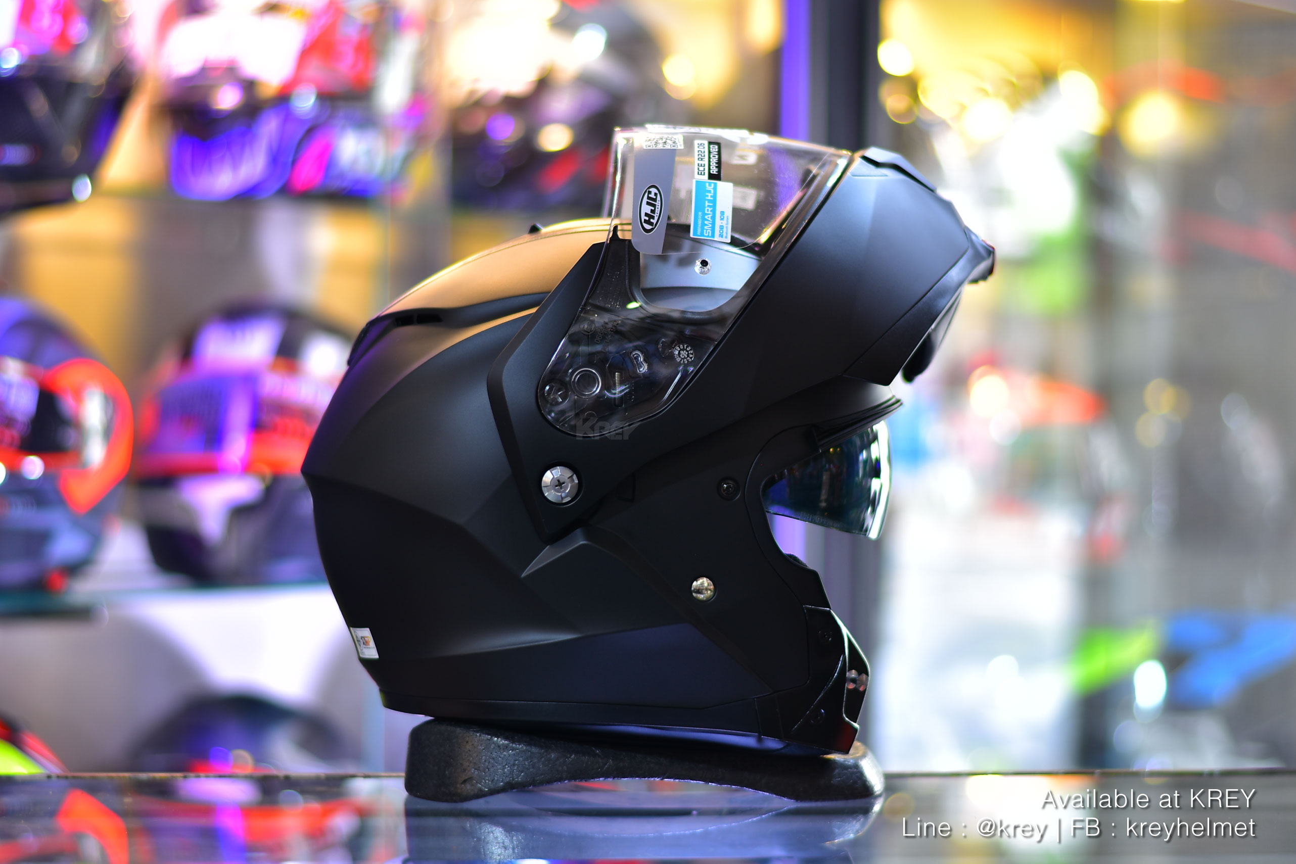 HJC model C91N SOLID SEMI FLAT BLACK