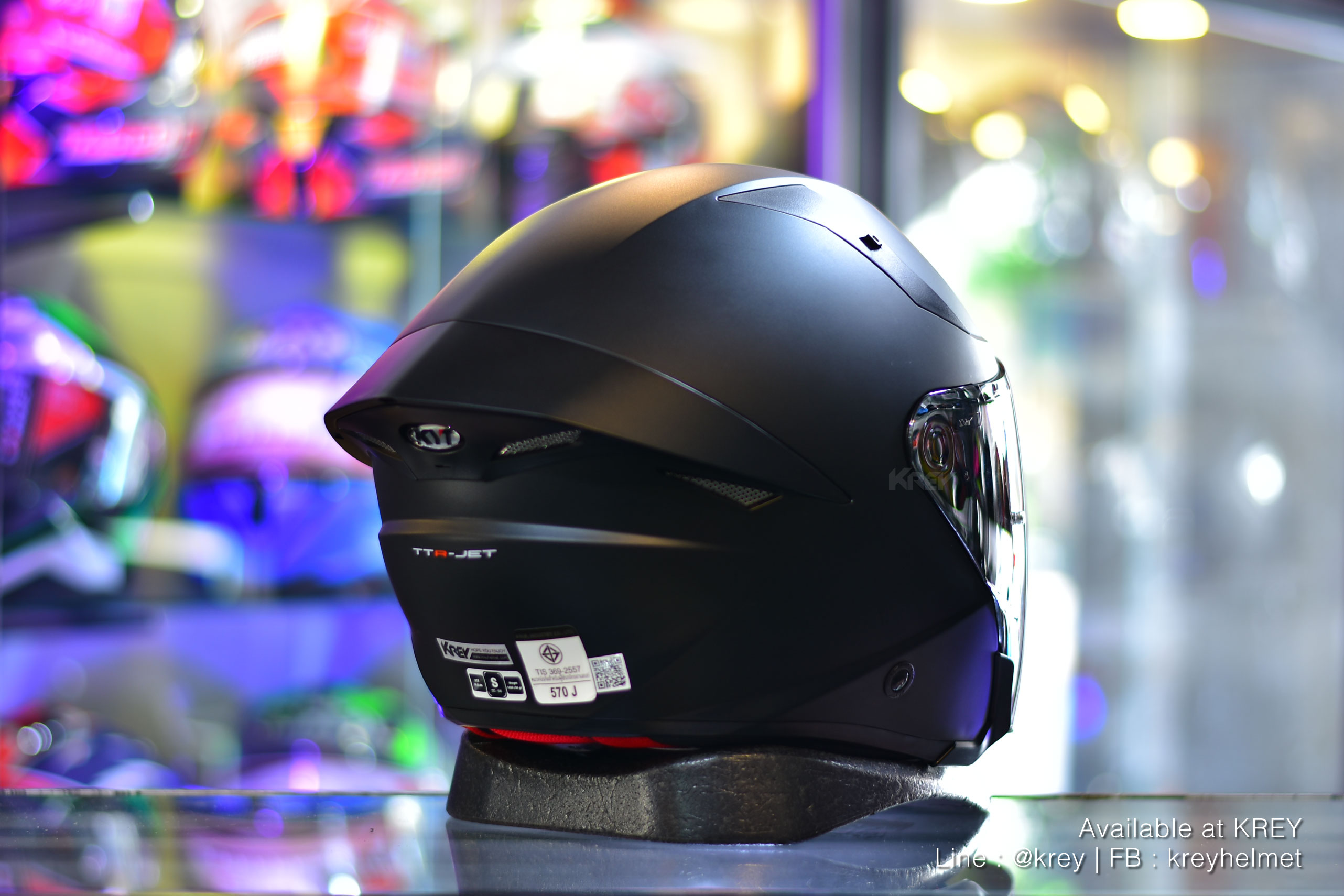 KYT model TTR-JET Plain Matt Black