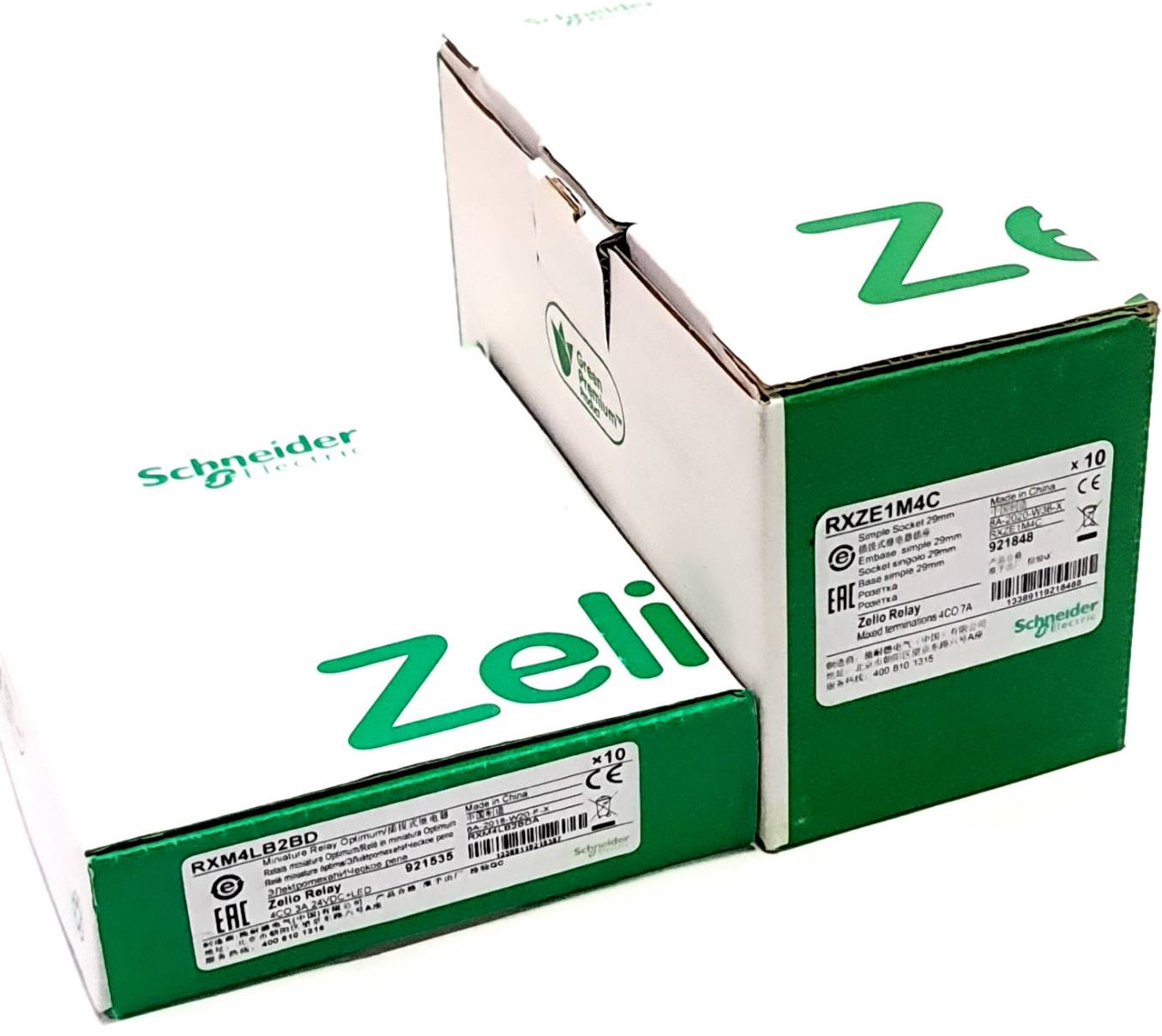 (แพ็ค/10ชุด) รีเลย์พร้อมซ็อกเก็ต ชไนเดอร์ Schneider Electric RXM4LB2BD RXZE1M4C 24VDC 3A 4คอนแทค 14ขา มีไฟแสดงสถานะ LED