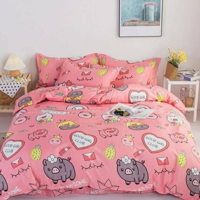 ชุดเครื่องนอน ผ้าปูที่นอน6ฟุต พร้อมผ้านวมขนาด 6ฟุต