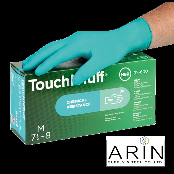 ถุงมือยางไนไตร สีเขียว ANSELL (TouchNTuff® 92-600)