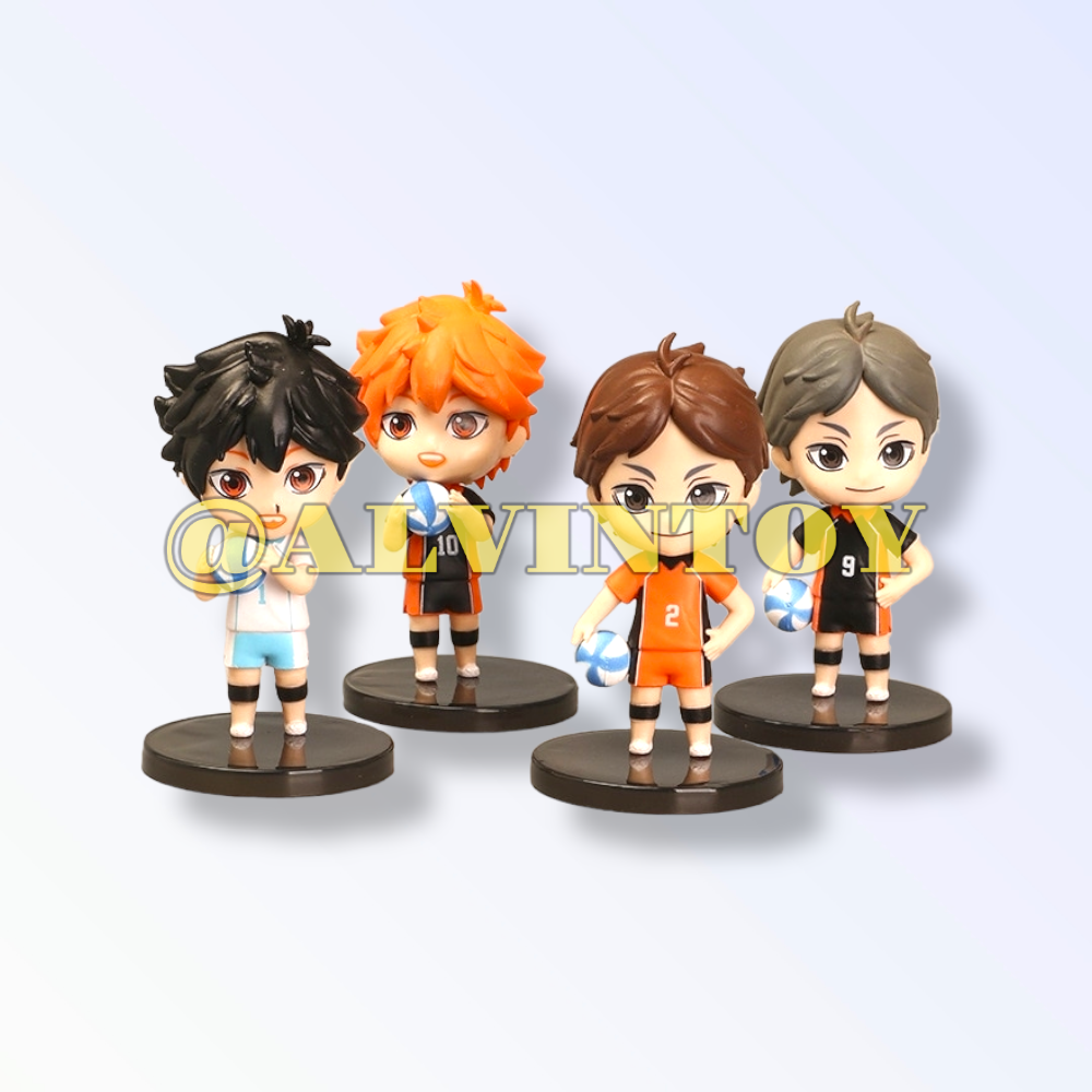Figure โมเดล ไฮคิว คู่ตบฟ้าประทาน เซ็ต 4 ตัว ขนาดความสูง 10 ซม. มีฐาน งานสวย