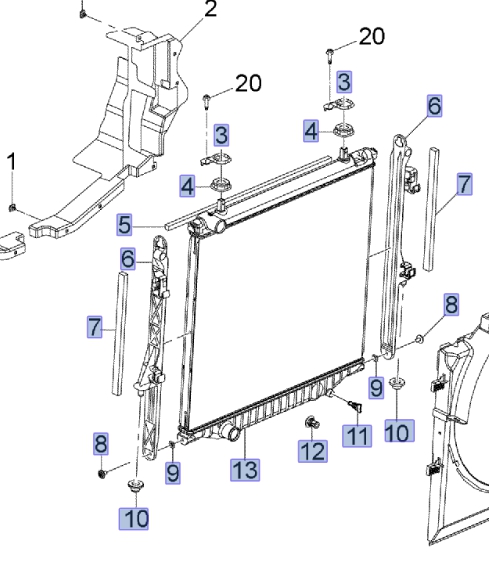 หม้อน้ำทั่งลูก CHEVROLET COLORADO โคโรลาโด ปี2013 /GMแท้