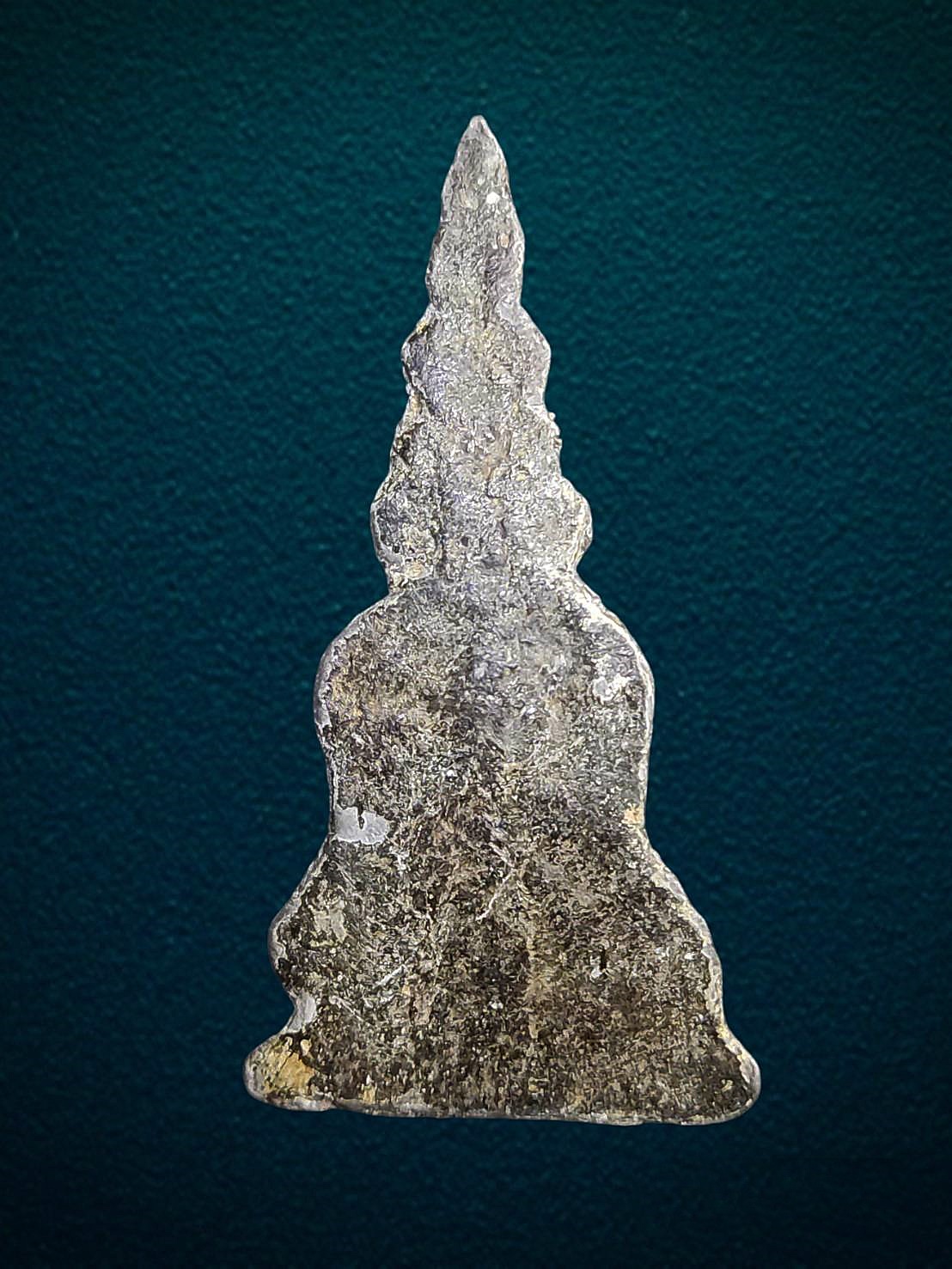 พระซุ้มระฆัง กรุวัดราษฎร์บูรณะ อยุธยา เนื้อชินเงิน