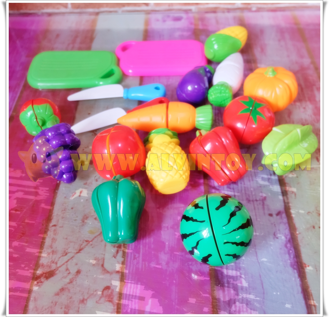 ของเล่นผลไม้หันได้ ขอเล่นเสริมพัฒนาการเด็ก วัสดุเกรด A 18 ชิ้น