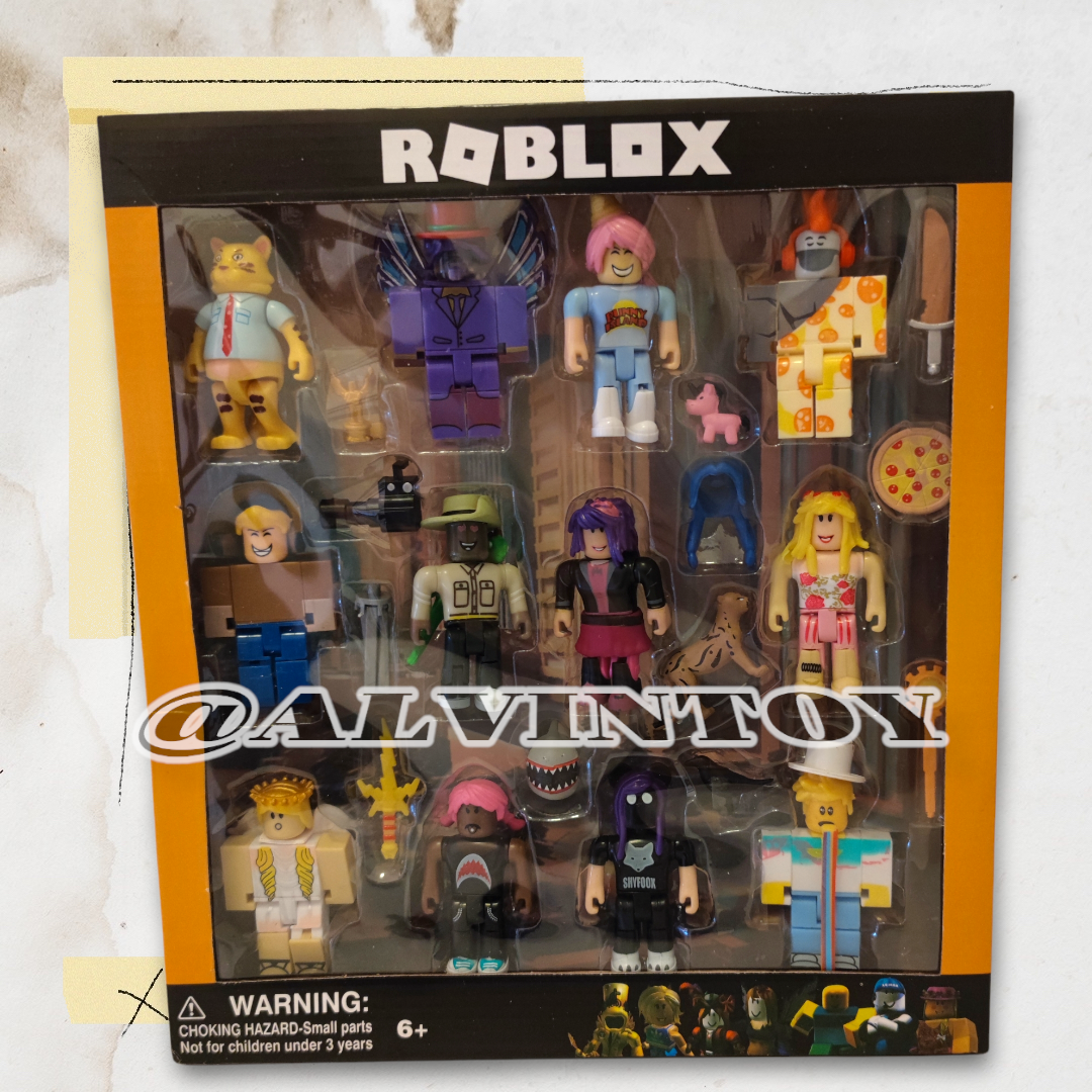 โมเดล ของเล่น Roblox ชุด 12 ตัว พร้อมอุปกรณ์ตกแต่ง