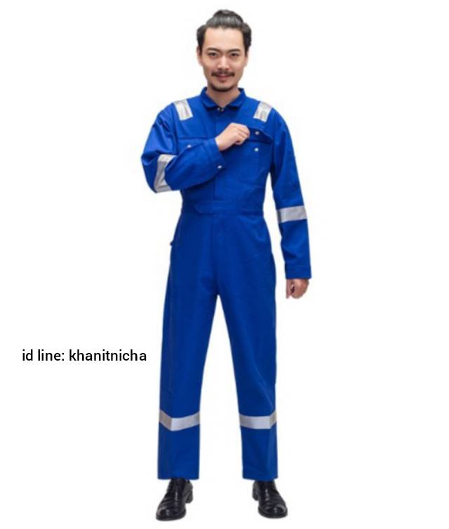 ชุดหมีช่าง ช่างหมีช่างไฟฟ้า ชุดหมีช่างปะปา ชุดหมีช่างโรงงาน สีน้ำเงิน สีส้ม สีกรมท่า