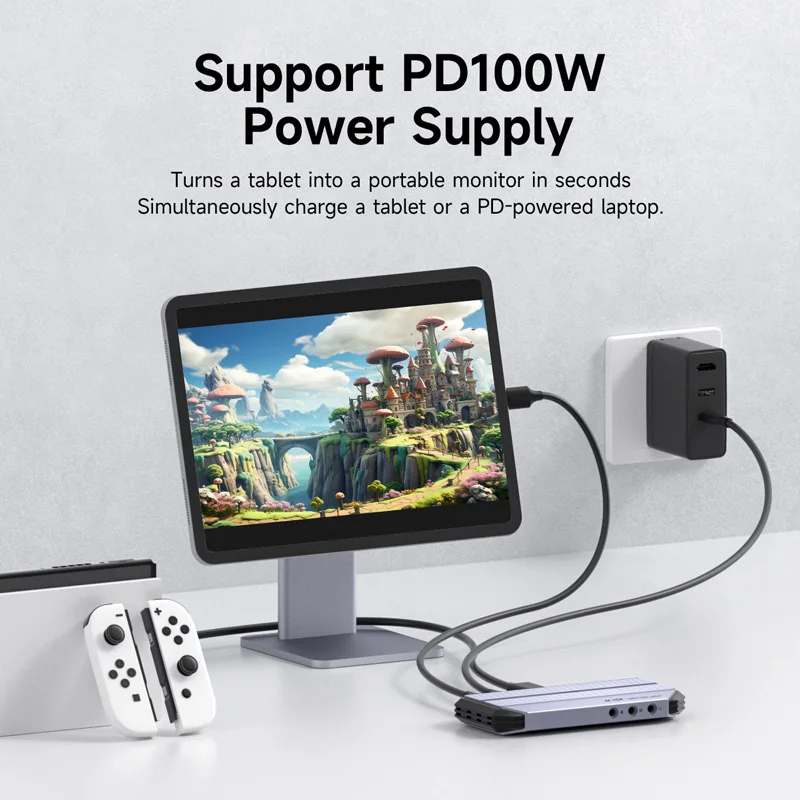 Hagibis THB05 การ์ดจับภาพวิดีโอ4K @ 60Hz, 4K 60FPS HDR vrr RGB passthrough Pd 100W สำหรับ PS5/4 Xbox สวิตช์พีซี