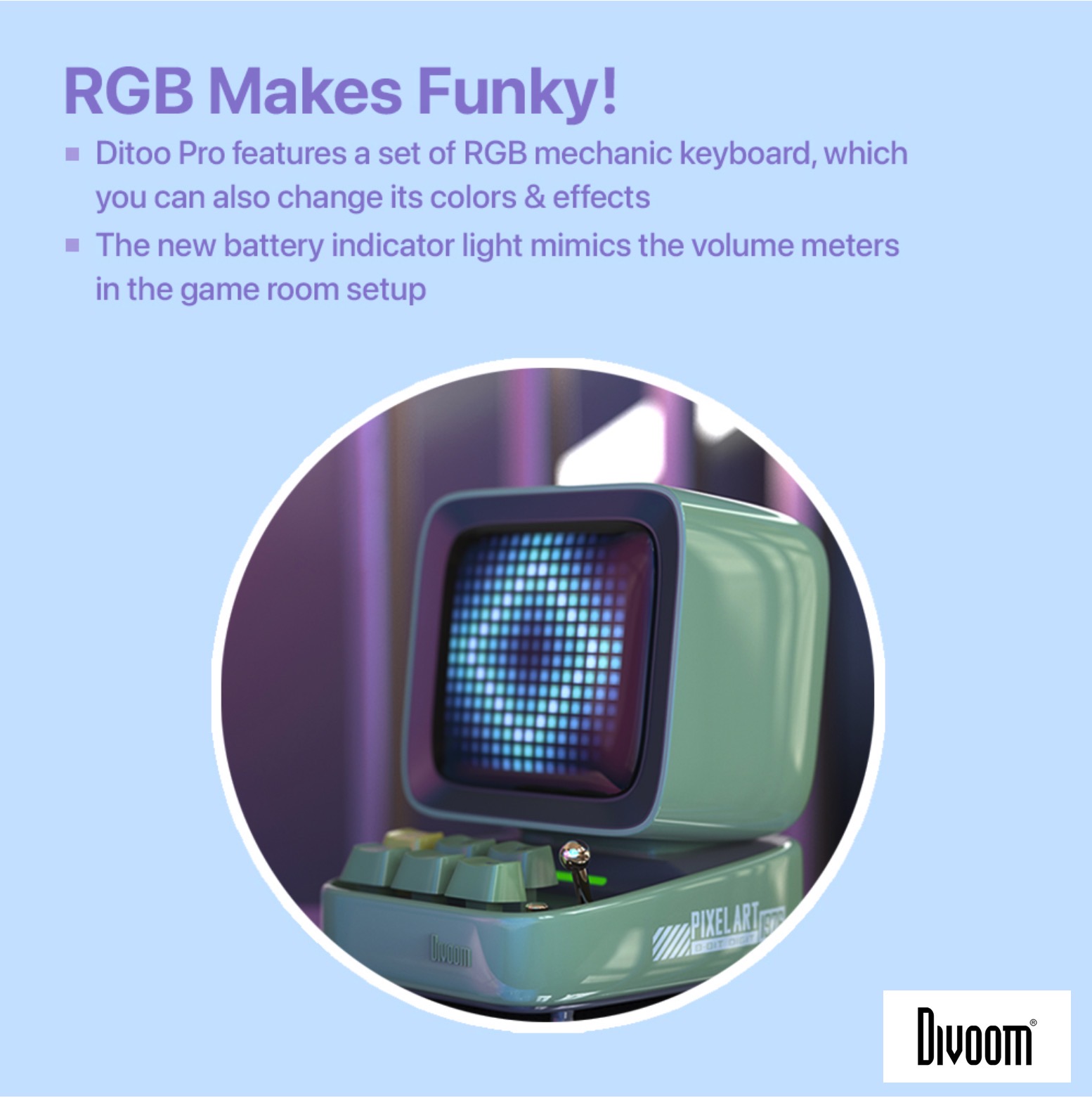 Divoom Ditoo Pro สีดำ Black