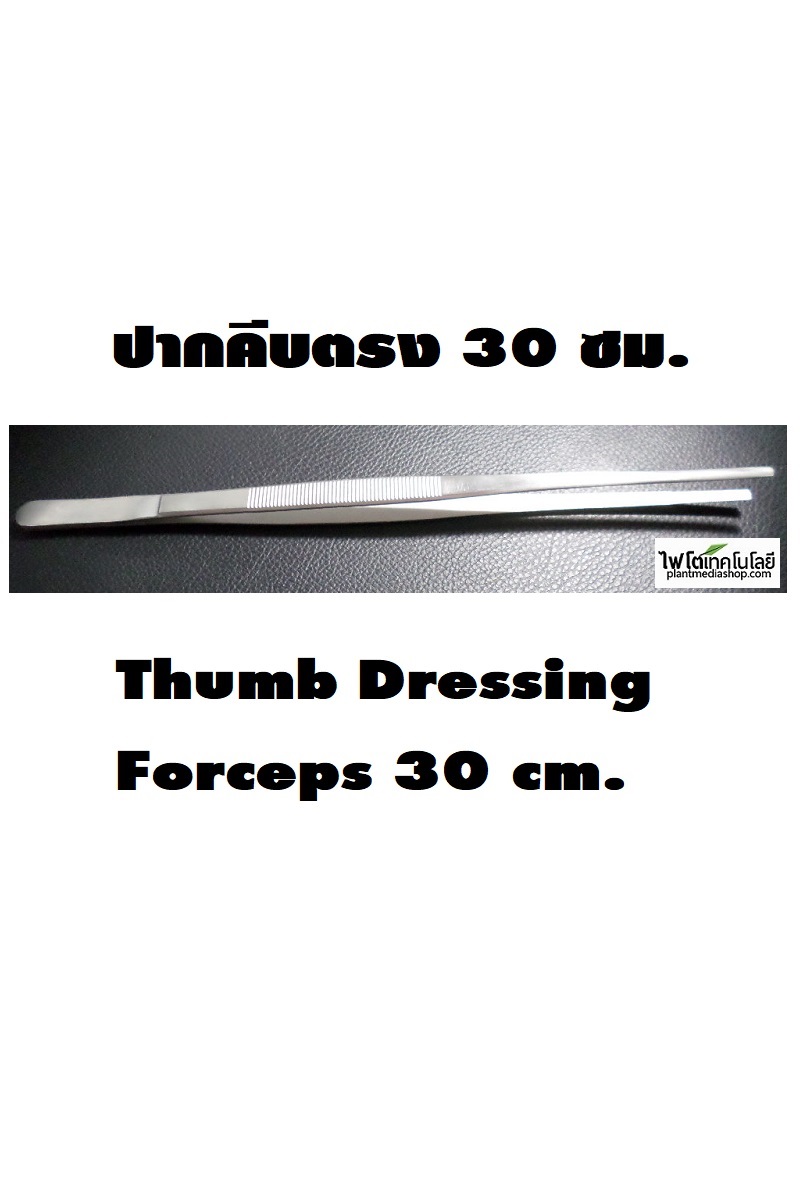 Thumb (Dressing) Forceps ปากคีบสแตนเลส ยี่ห้อ Golrah ความยาว 30 ซม.