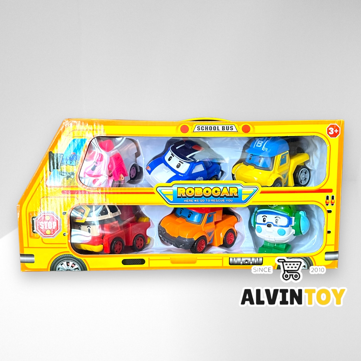 หุ่นยนต์ โรบอทคาร์ โพลี่ Robocar Poli Action Pack ชุด 6 ตัว