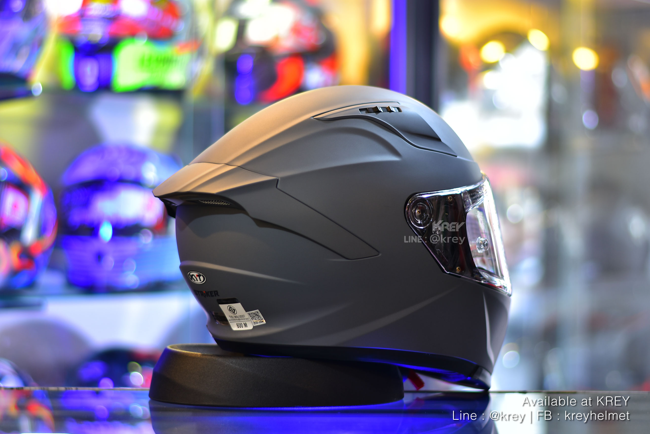 KYT model STRIKER : PLAIN MATT GRL GREY