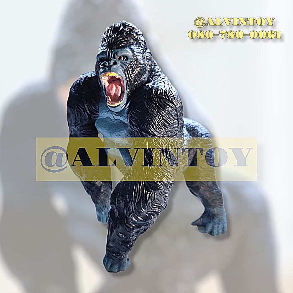 โมเดล ลิงกอริลลา คิงคอง Gorilla Kingkong ขนาดความสูง 14 ซม. งานสวยสมจริง ขยับจุดได้