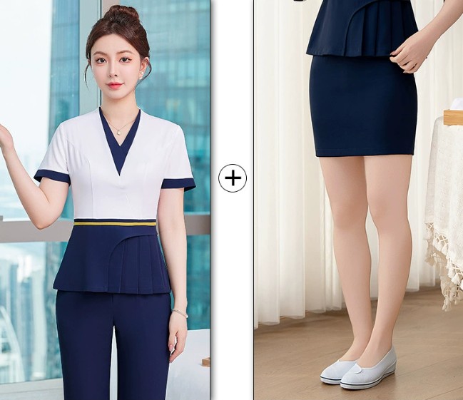 ชุดพนักงานนวดสปา ชุดสปา ชุดพนักงานเสริมสวยซาวน่า ชุดคลินิกความงาม