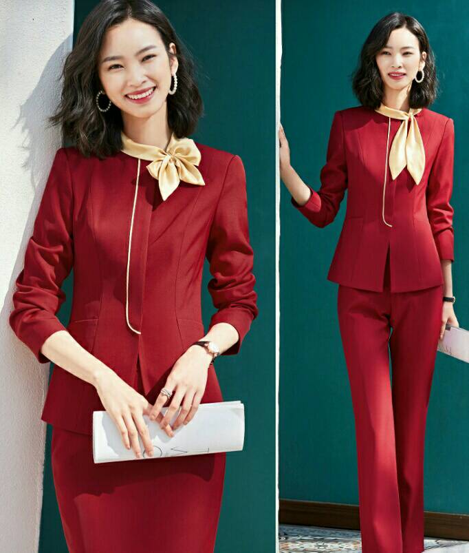 ชุดสูท ชุดพนักงานต้อนรับโรงแรม ชุดพนักงานออฟฟิศ